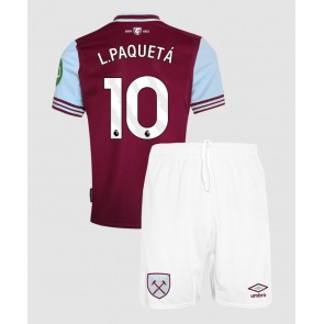 Billiga West Ham United Lucas Paqueta #10 Hemmatröja Barn 2024-25 Kortärmad (+ Korta byxor)